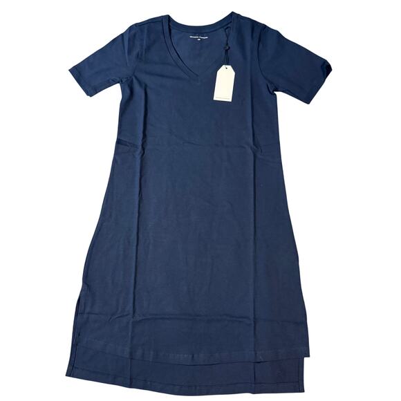 NWT Universal Standard Size 4XS (00-0) TESINO Navy Blue V-Neck Shirt Dress - Picture 1 of 8